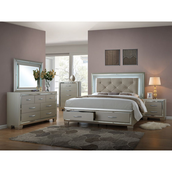 Great price Lawlor Queen Platform 4 Piece Bedroom Set By Rosdorf Park Today Sale Only