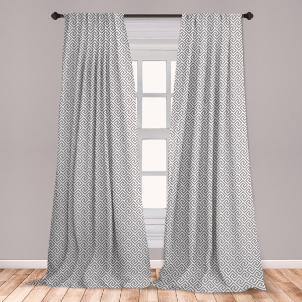 East Urban Home Ambesonne Greek Key Window Curtains Geometric
