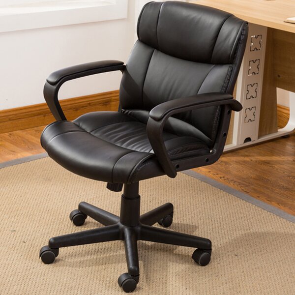 Computer Padded Armrest Mid-Back Office Desk Chair by Symple Stuff