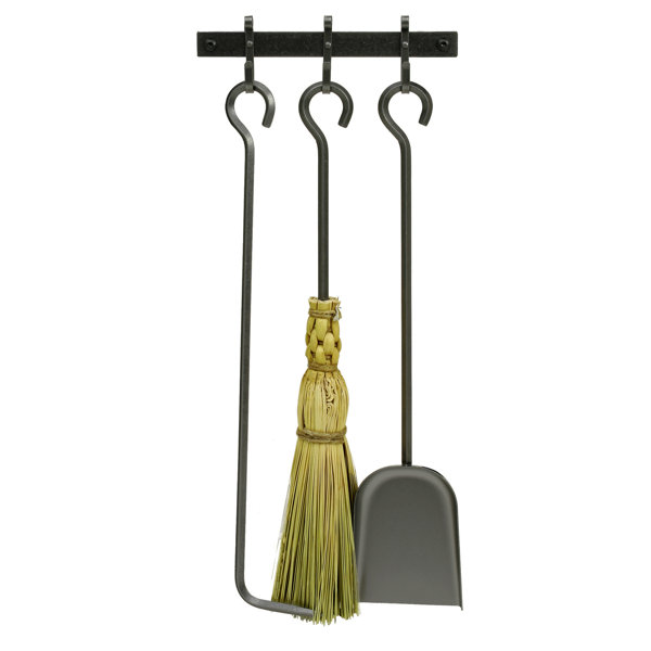 Retrofit 4 Piece Steel Fireplace Tool Set by Enclume