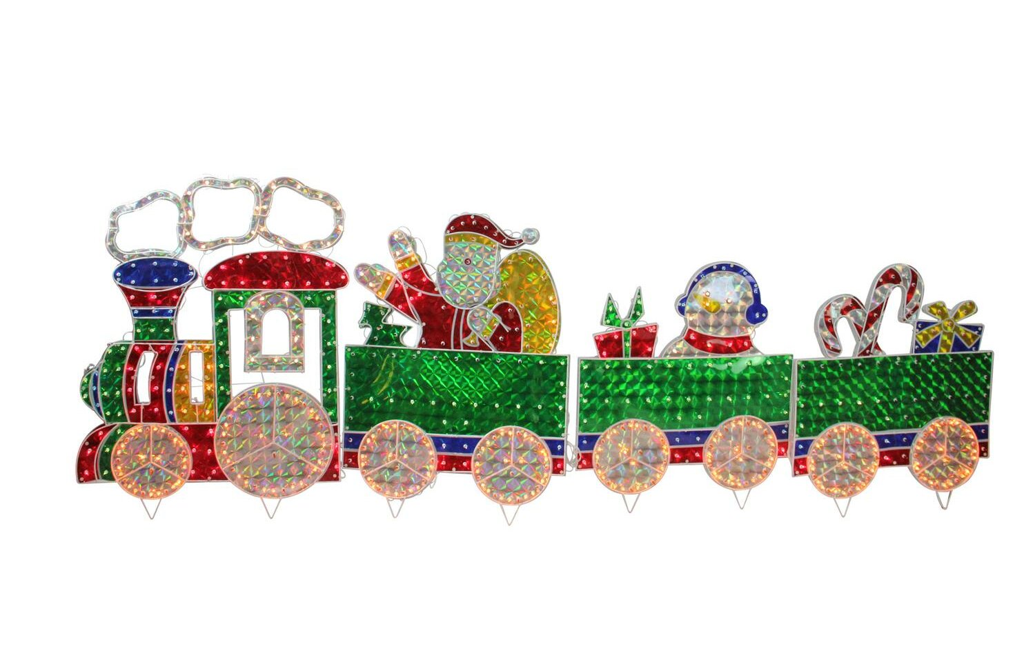 The Holiday Aisle Holographic Motion Train Christmas Lighted