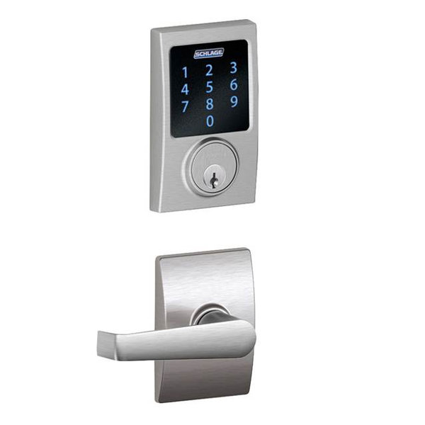 Connect Touchscreen Deadbolt and Elan Lever with Century Trim by Schlage