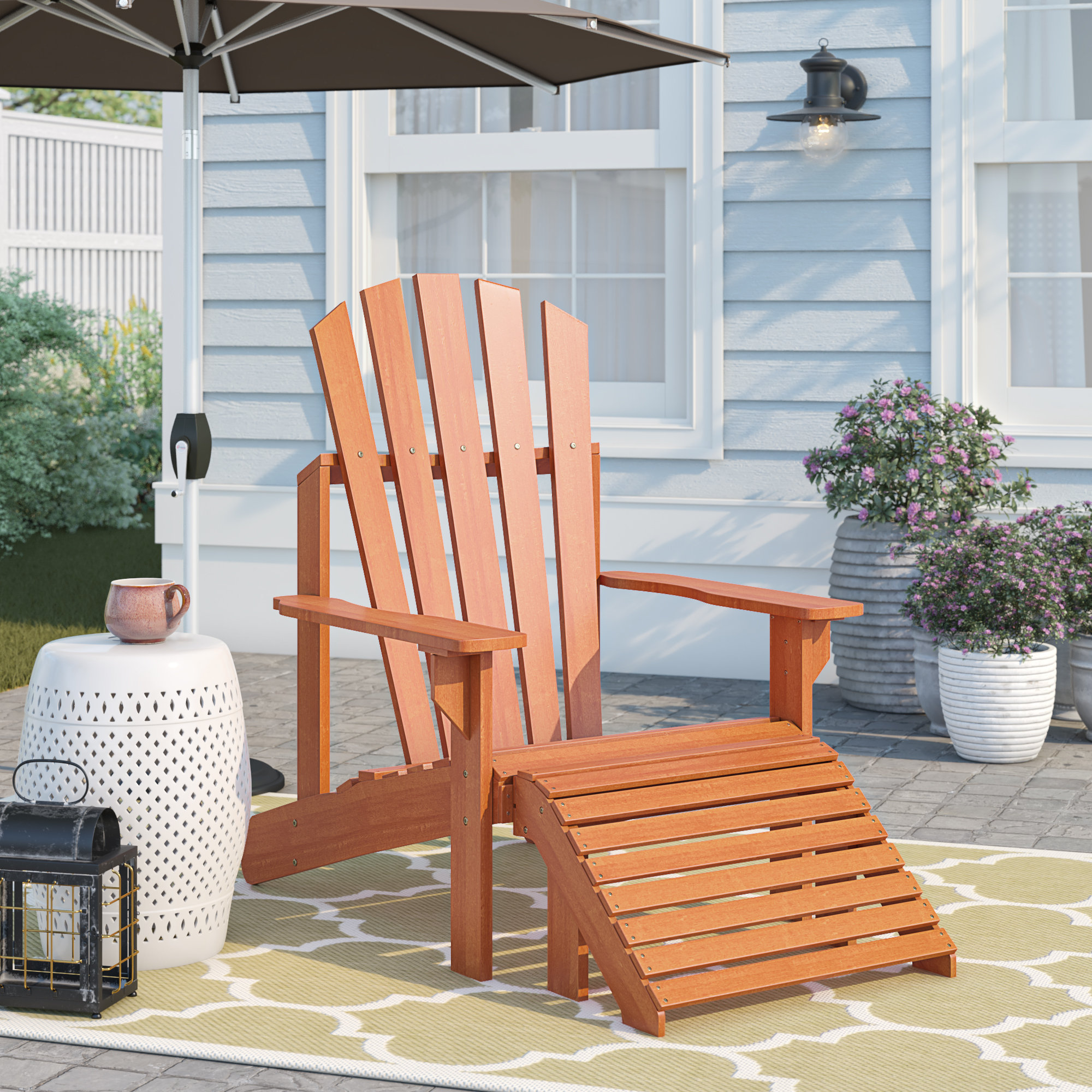 wooden garden sun loungers