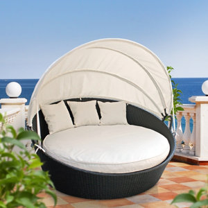 Holden Canopy Outdoor Patio Daybed with Cushions