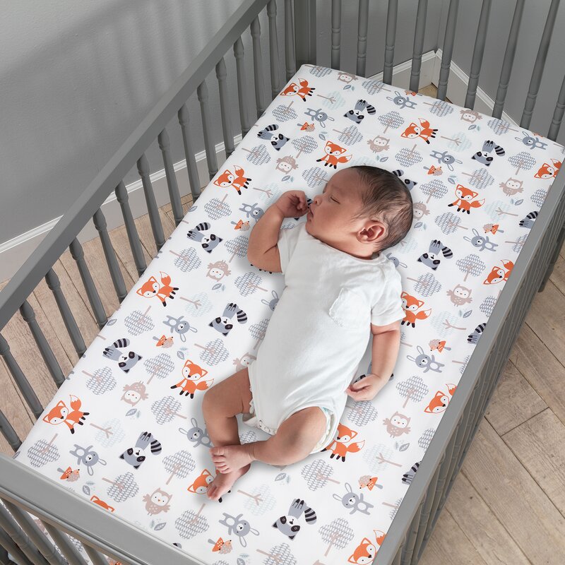 Bedtime Originals Fox/Owl/Raccoon Fitted Crib Sheet ...