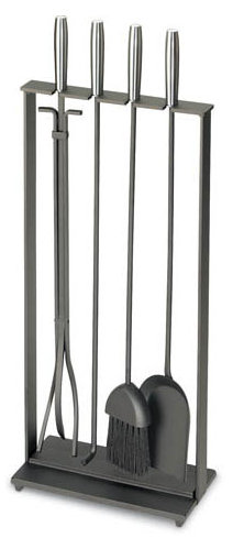 Soldiered Row Modern 5 Piece Steel Fireplace Tool Set by Pilgrim Hearth
