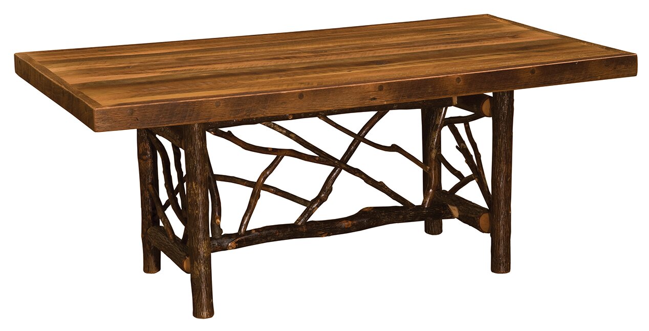 Fireside Lodge Hickory Twig Log Dining Table Reviews Wayfair