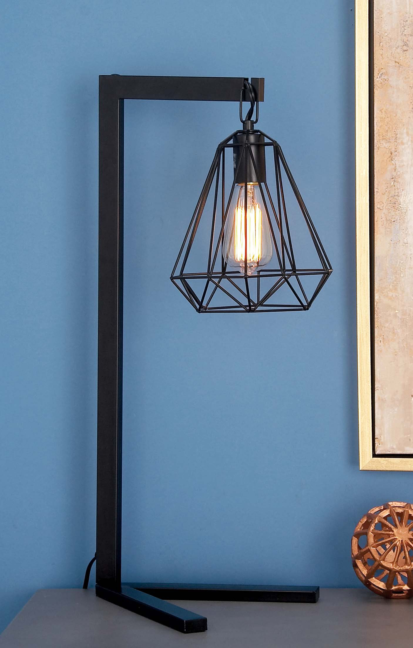metal wire table lamp