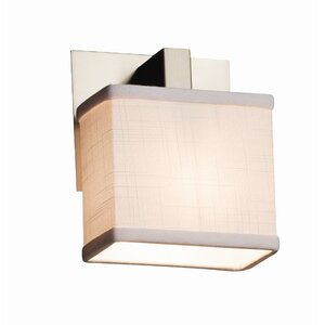 Textile Modular 1 Light Rectangle Armed Sconce