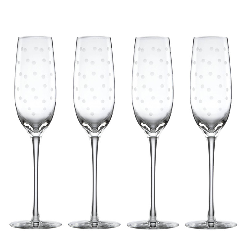 kate spade new york Larabee Dot 7.5 oz. Champagne Flutes & Reviews