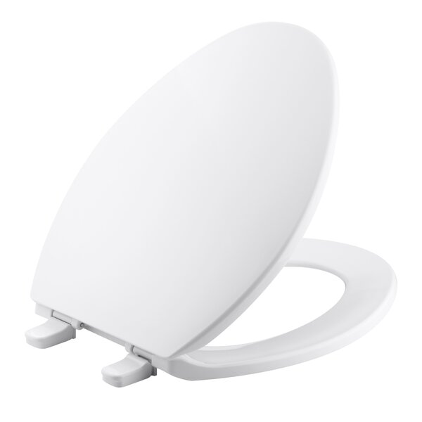 Brevia Quick-Release Hinges Elongated Toilet Seat by Kohler