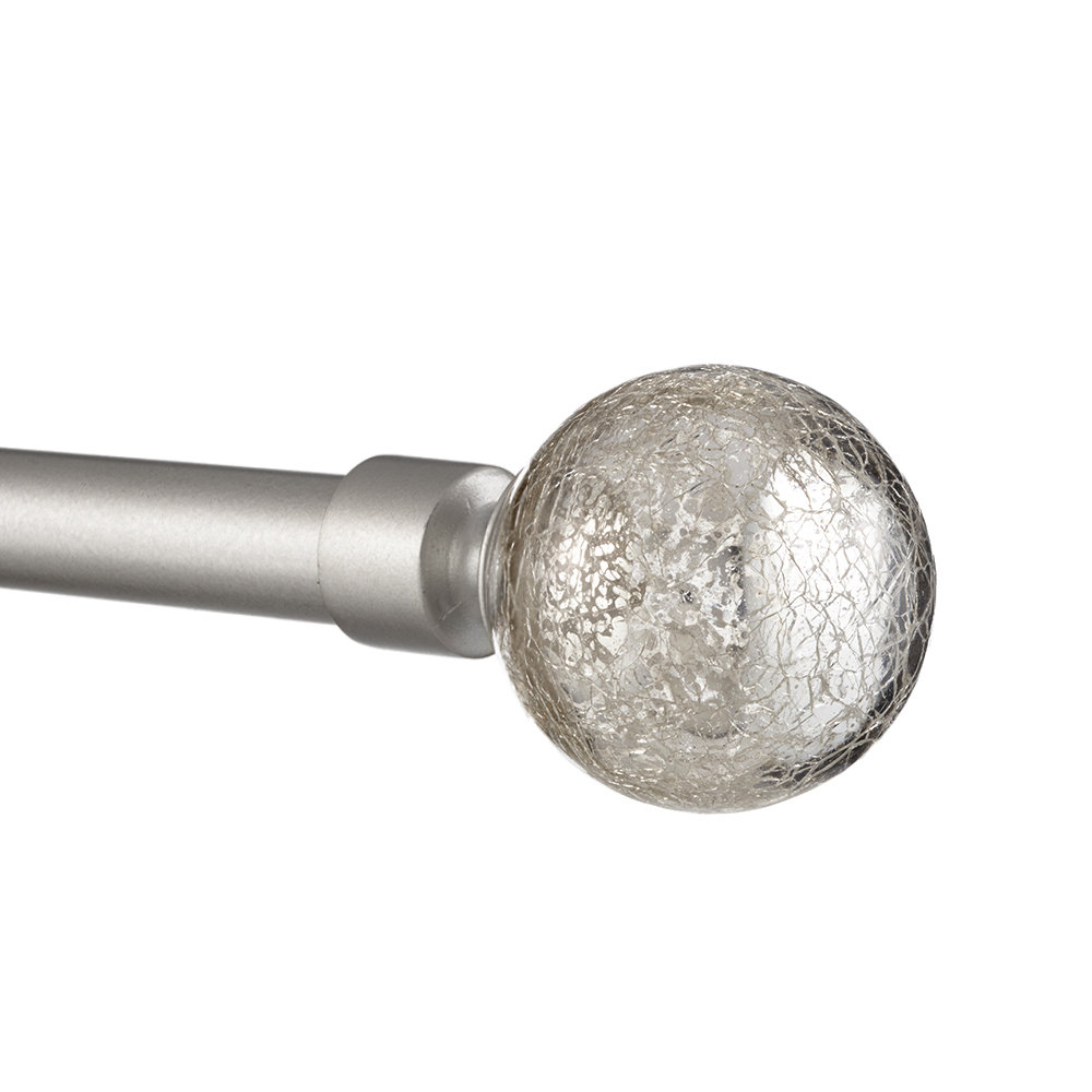 Darby Home Co Eberardo Aged Sphere Single Curtain Rod Hardware