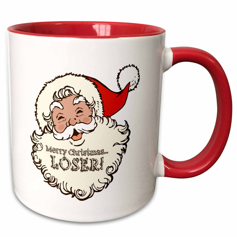 Symple Stuff Bradsher Merry Christmas Loser Funny Laughing Santa Design Coffee Mug Wayfair
