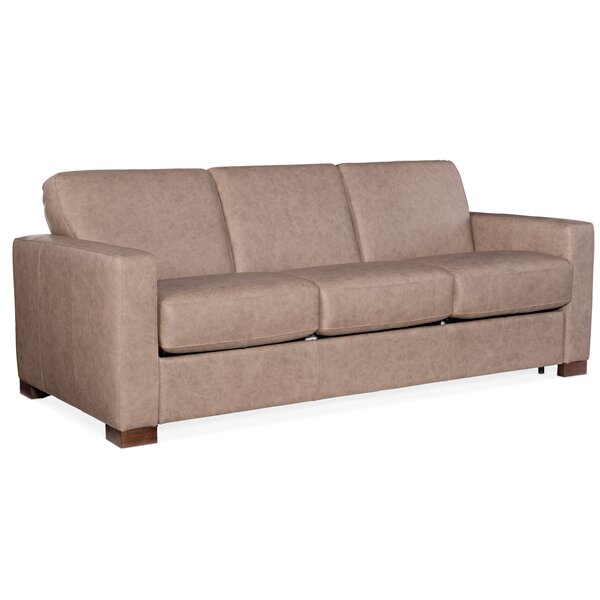 Review Peralta Leather Sofa Bed