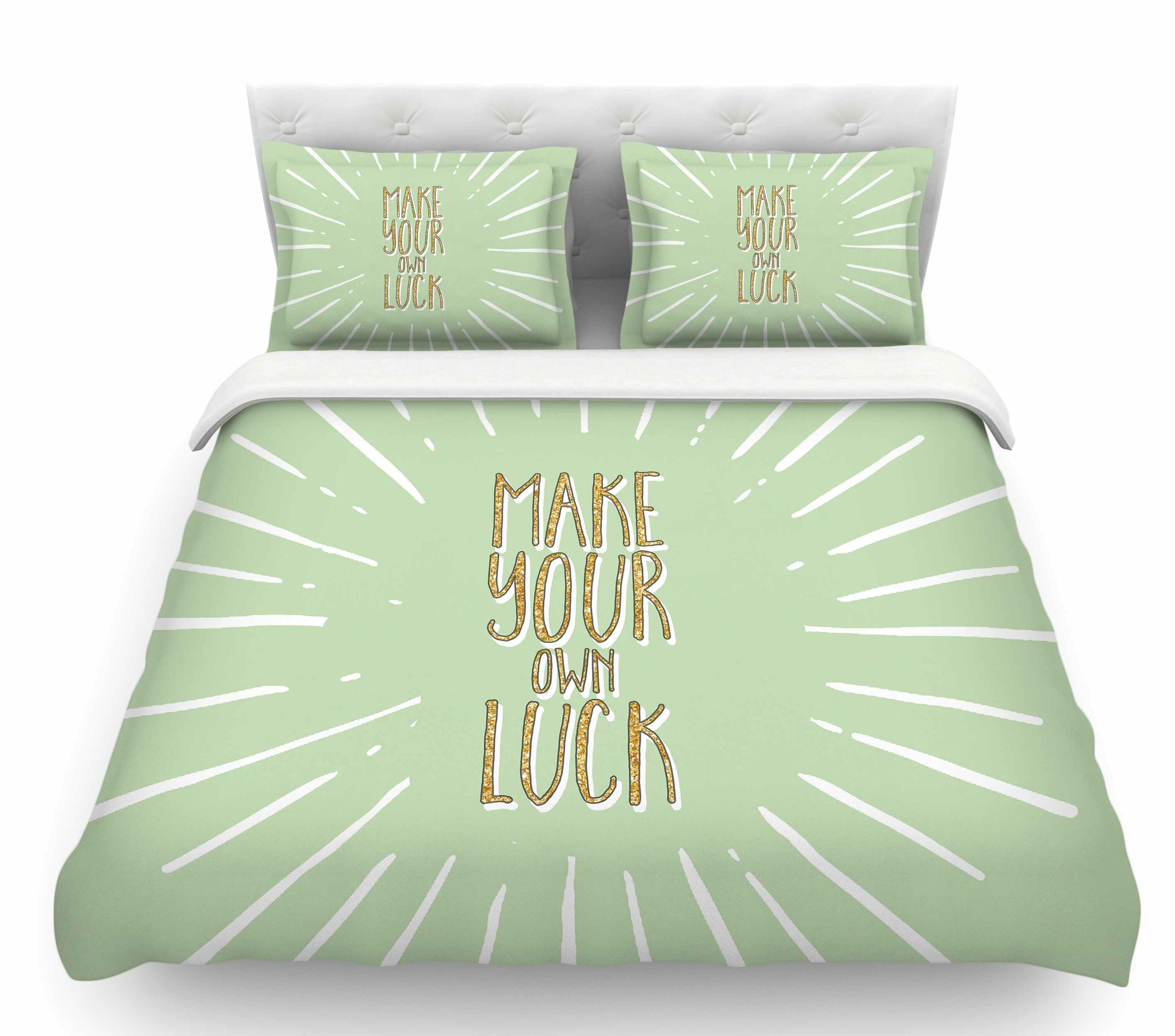 East Urban Home Make Your Own Luck Featherweight Duvet Cover Wayfair