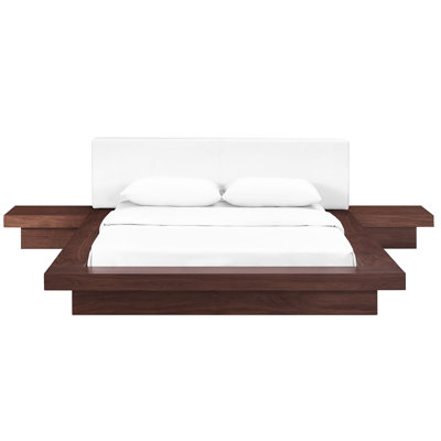Modern & Contemporary Platform Bed With Nightstands ...