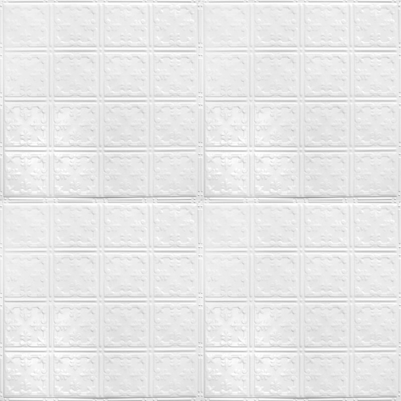 2 ft. x 2 ft. Glue-Up Ceiling Tile in Bright White Satin