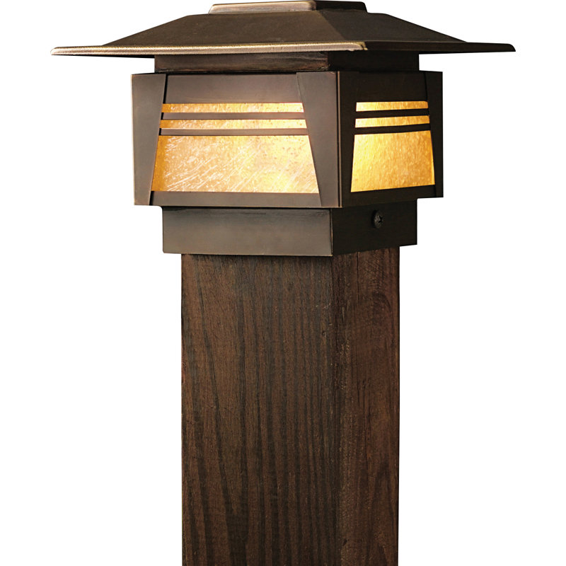 Zen Garden 1 Light Fence Post Cap Zen Garden 1 Light Fence Post Cap