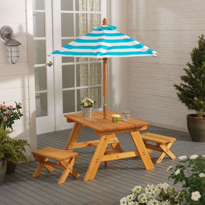 Kidkraft Outdoor Kids Picnic Table Reviews Wayfair Ca