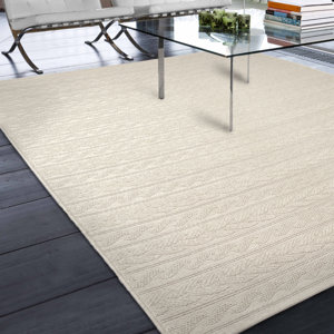 Acton Ivory Geometric Indoor/Outdoor Area Rug