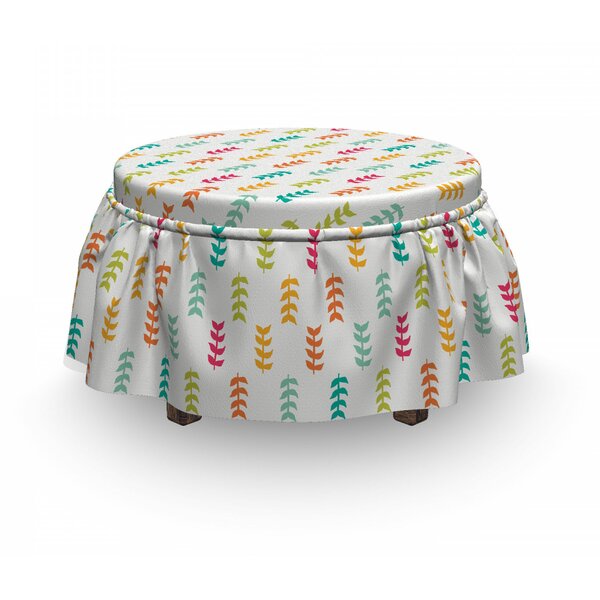 Abstract Tiny Branches Ottoman Slipcover (Set Of 2) By East Urban Home