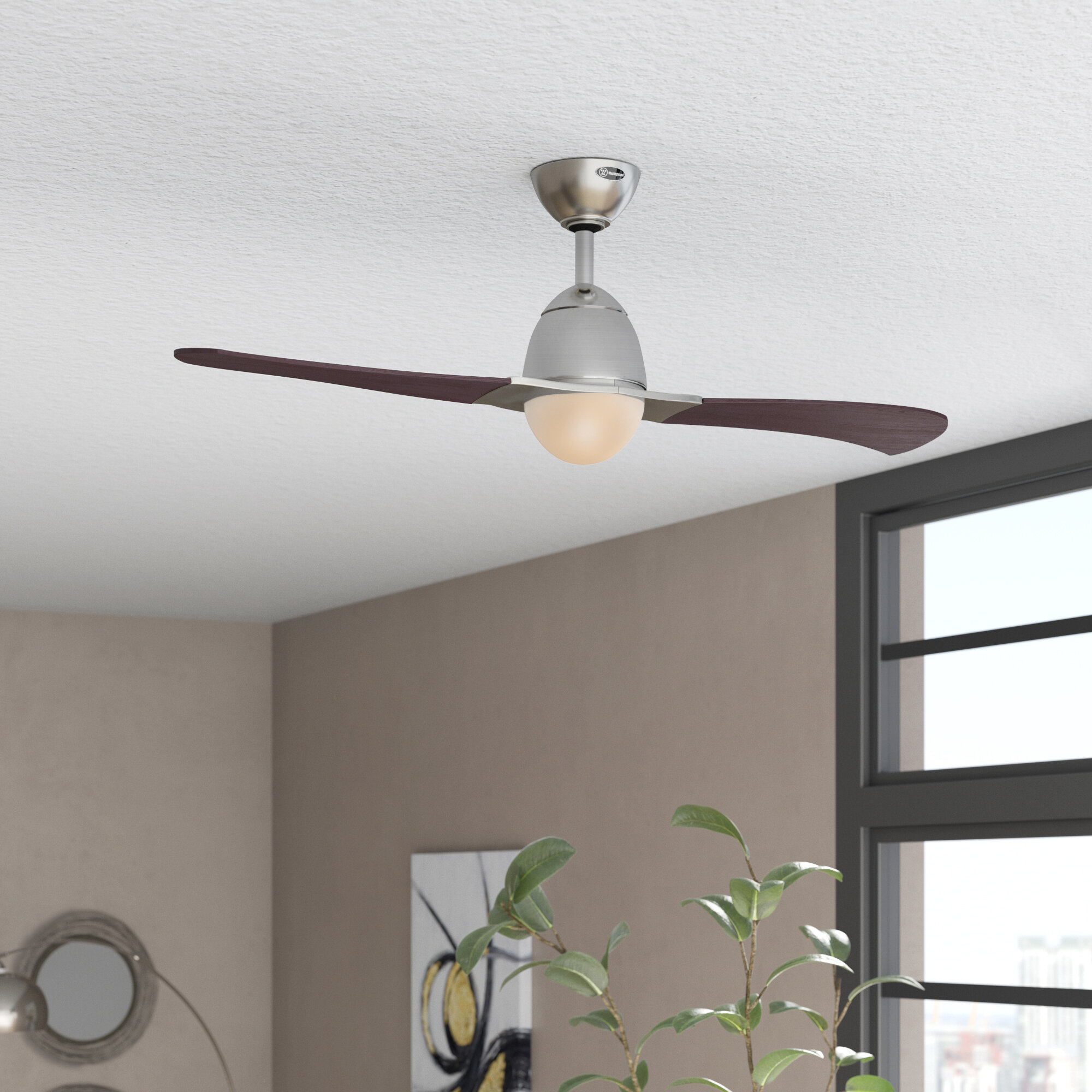 48 Amezquita 2 Blade Ceiling Fan With Remote Light Kit Included