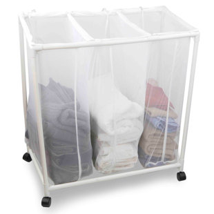 Laundry Cart With Wheels Wayfair Triple Laundry Sorter Cart With Wheels