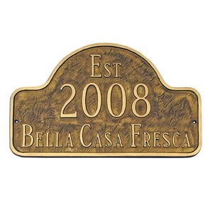 Historical 3-Line Address Plaque