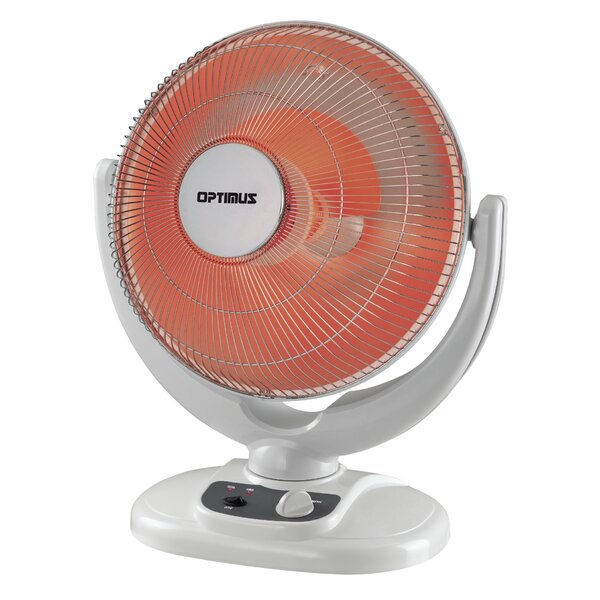 Portable 1,200 Watt Electric Radiant Compact Heater With Oscillation By Optimus
