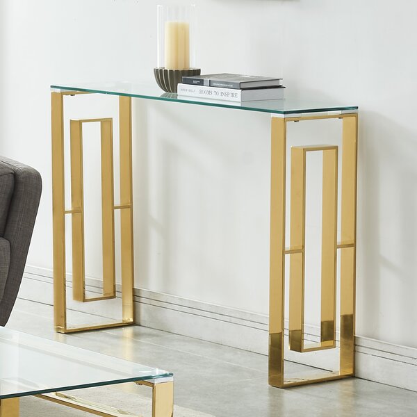 Menzel Stainless Steel Console Table By House Of Hampton
