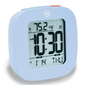 Compact Alarm Clock with Temperature and Date