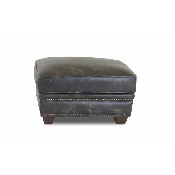 Sasha Leather Ottoman By Foundry Select