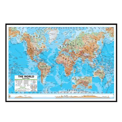 Large Framed World Wall Maps | Wayfair