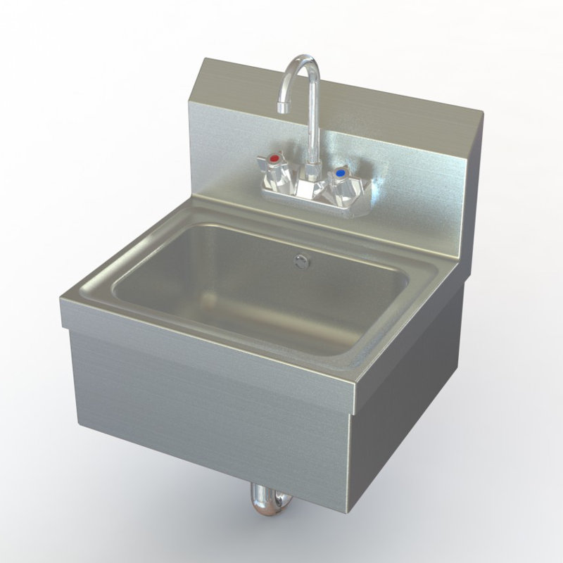 HSFAXHD NSF 17" x 15" Wall Mounted Handwash Station with Faucet