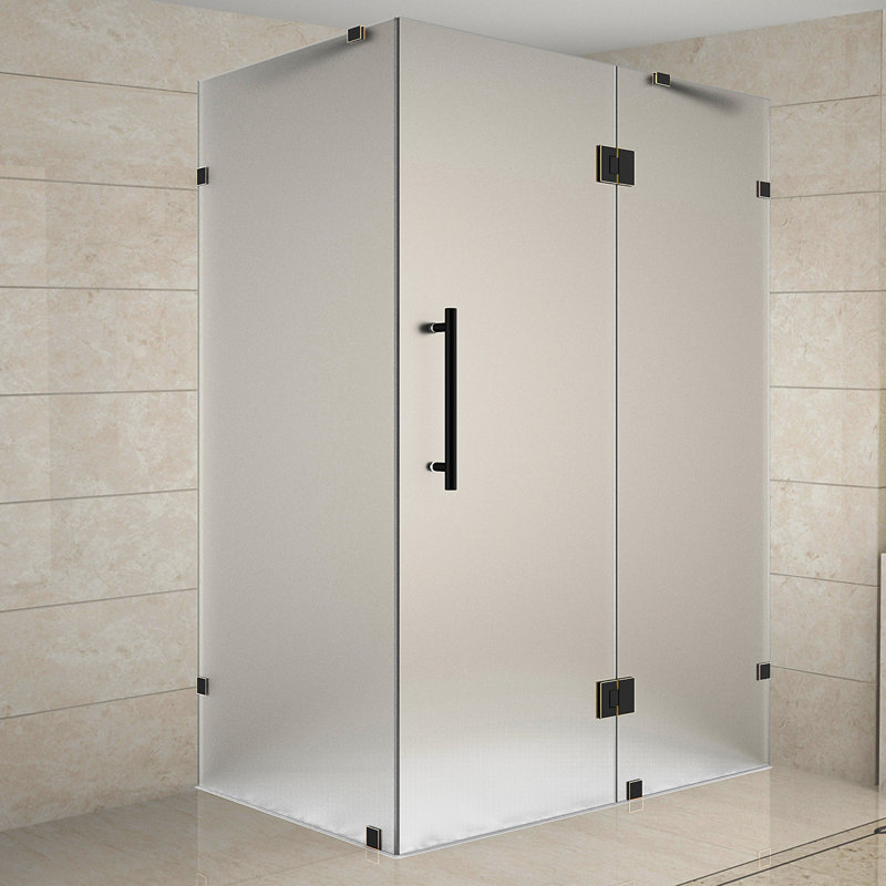 SEN987F-ORB-3336-10 Avalux 33" x 72" Hinged Frameless Shower Door