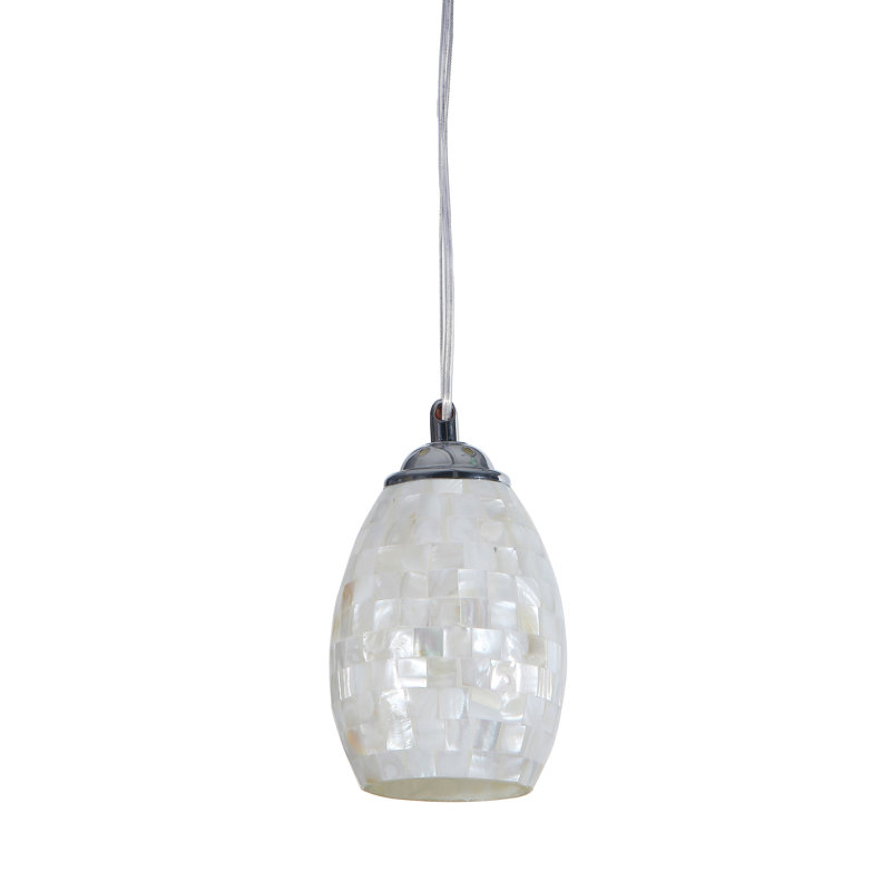Bungalow Rose Roberts 1 Light Single Bell Pendant With Seashell