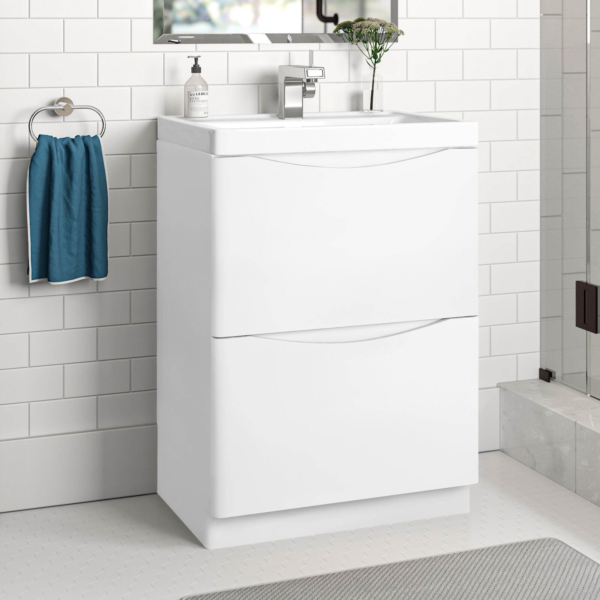 Zipcode Design Corey 600mm Free Standing Vanity Unit Reviews Wayfaircouk