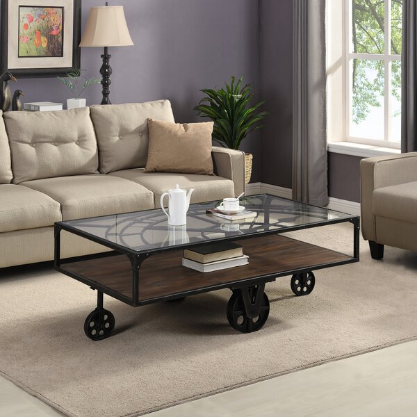 Review Beil Wheel Coffee Table With Storage
