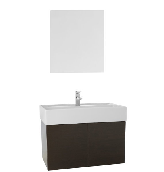 Smile 31 Single Bathroom Vanity Set with Mirror by Nameeks Vanities
