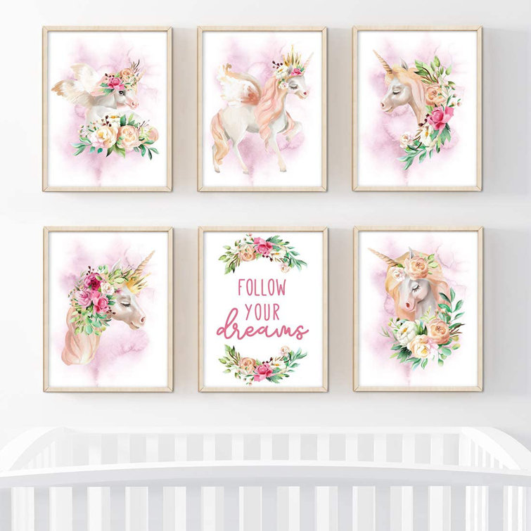 Harriet Bee Dam Unicorns Are Real Unicorn 6 Piece Set Paper Print Reviews Wayfair