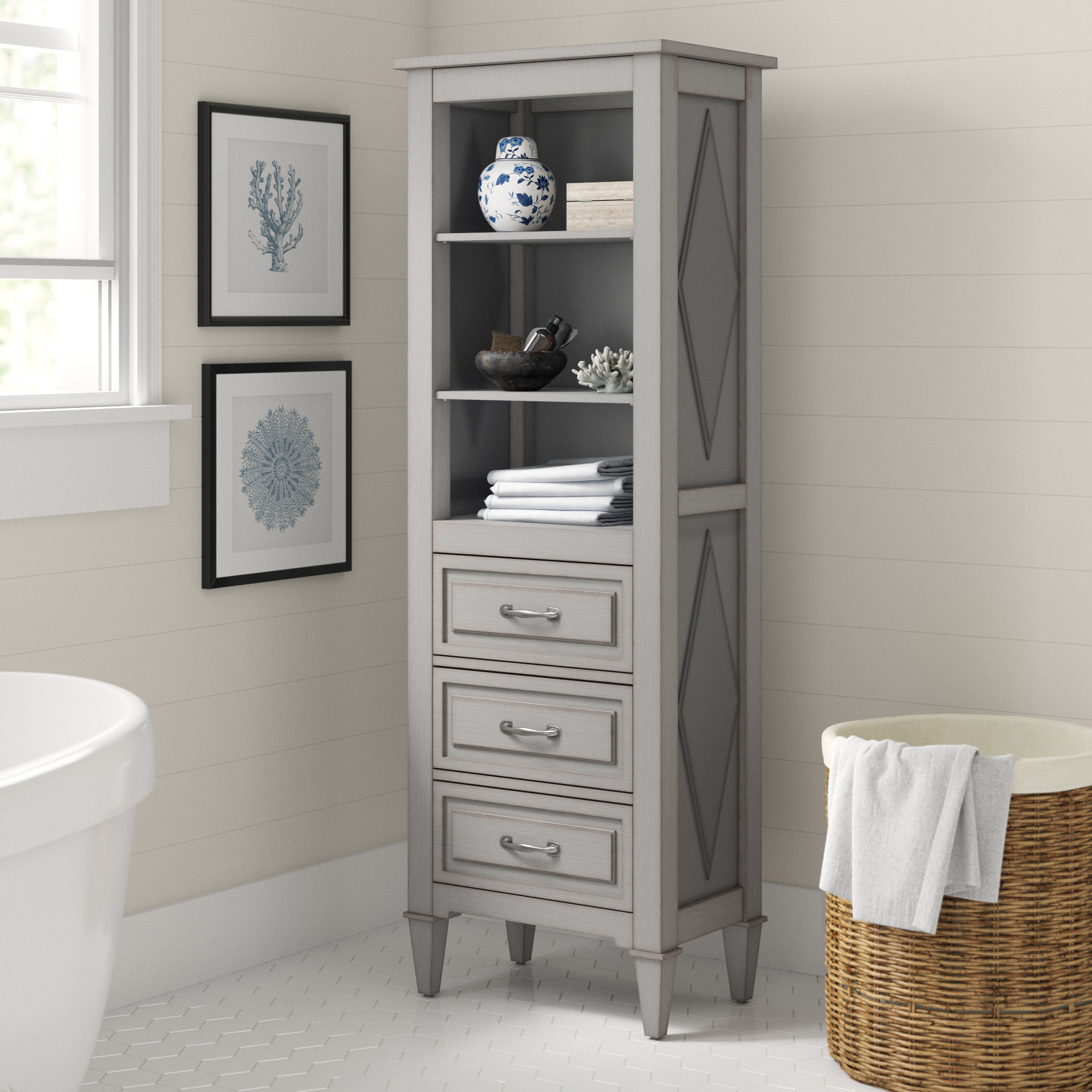 Lutton 22 W X 65 H Linen Cabinet Reviews Birch Lane