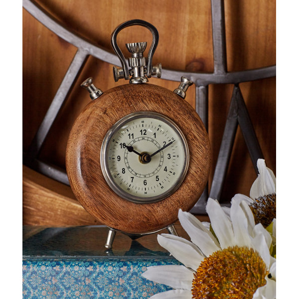 Wood and Metal Table Clock by Cole & Grey| @ $41.99