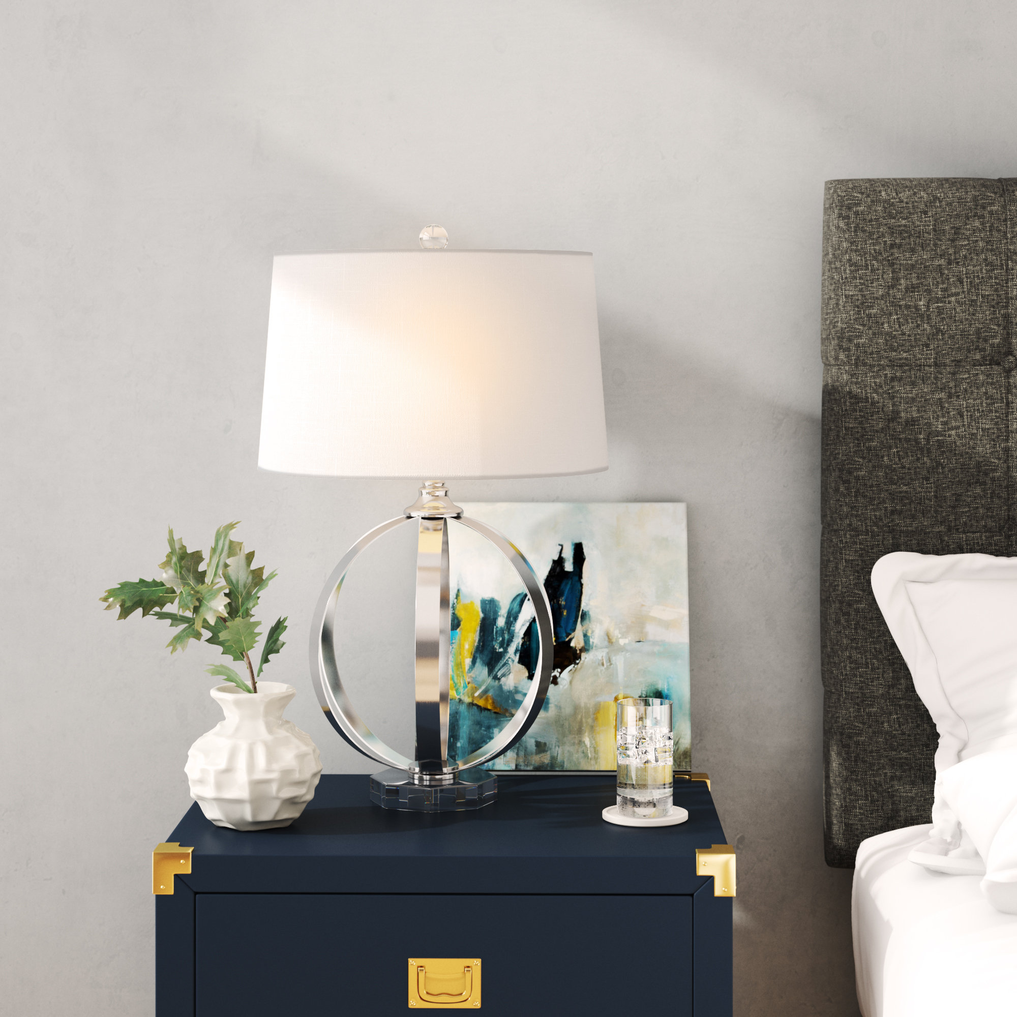 metal orb table lamp