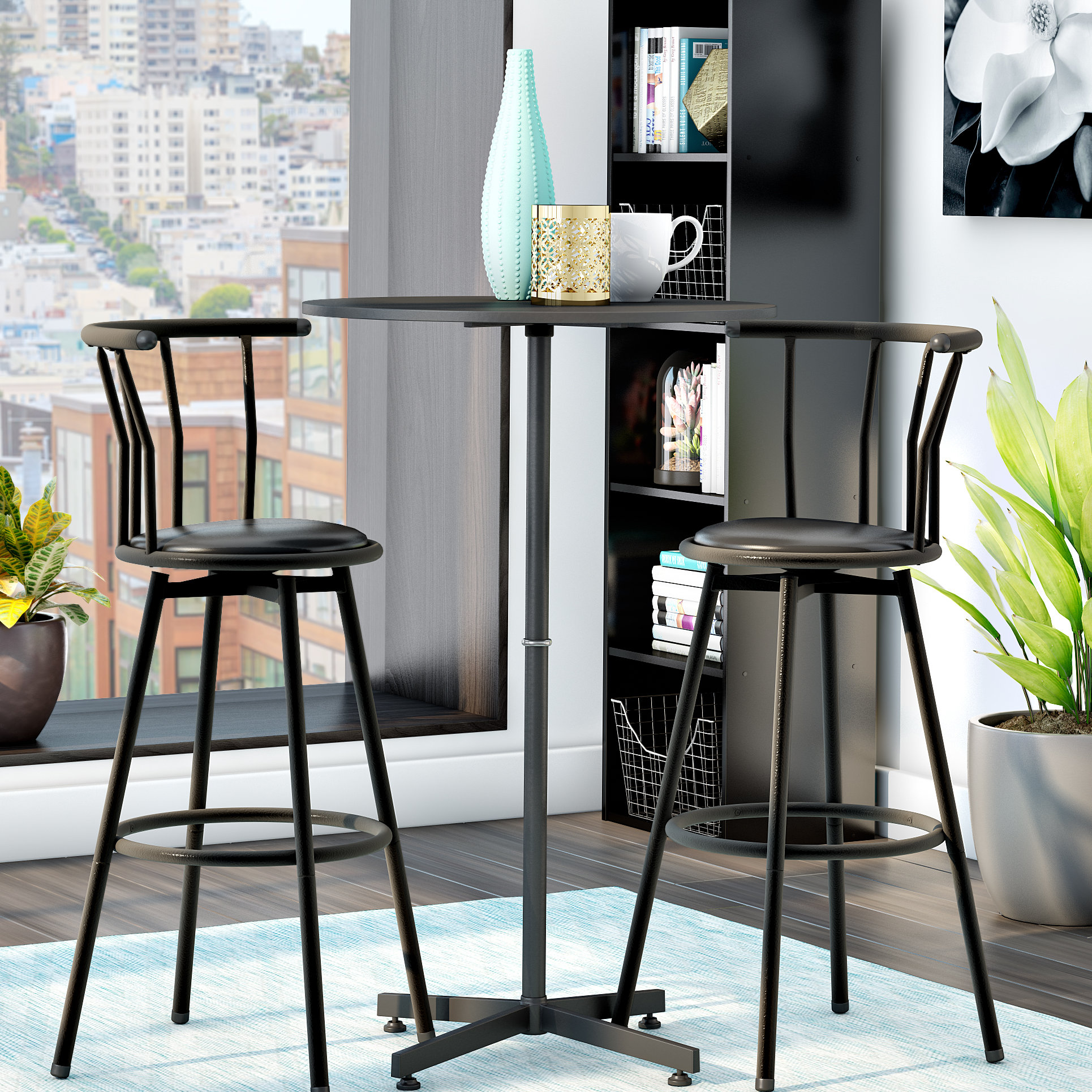Zipcode Design Mavis 3 Piece Pub Table Set Reviews Wayfair