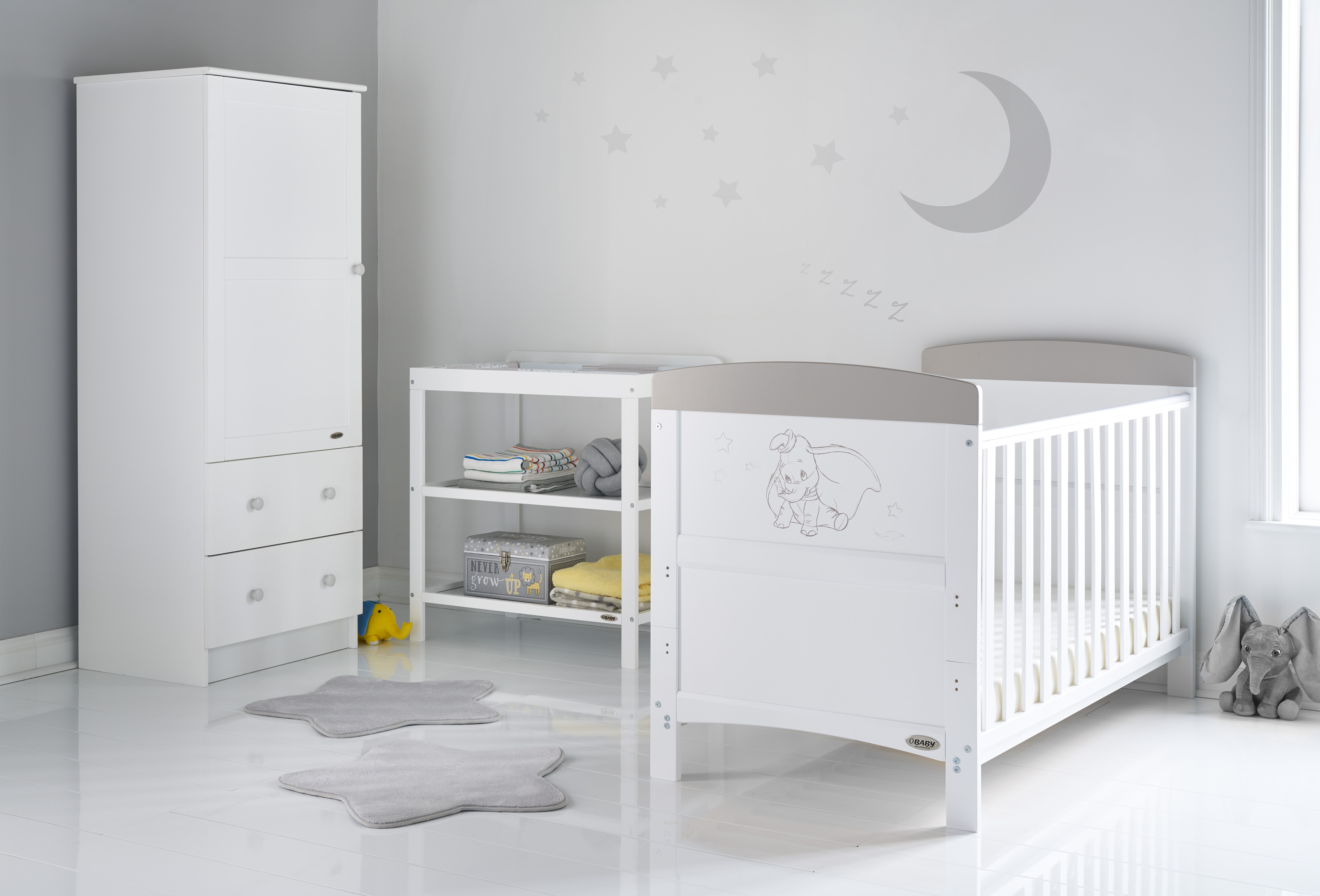 Dumbo Cot Bed 3 Piece Nursery Furniture Set