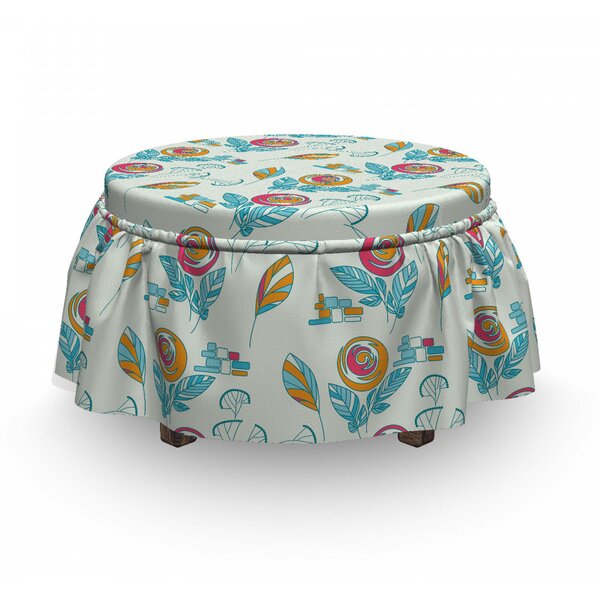 Geometrical Ottoman Slipcover (Set Of 2) By East Urban Home
