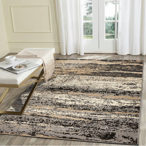 Hammitt Gray/Black Area Rug by Orren Ellis