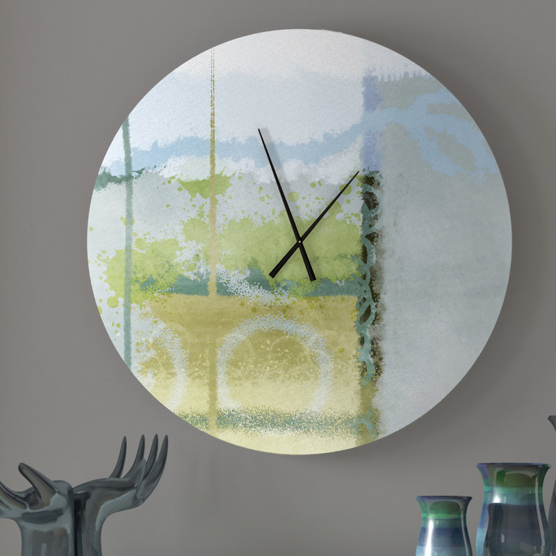 Latitude Run Sequacious Abstract Metal Wall Clock Wayfair wayfair