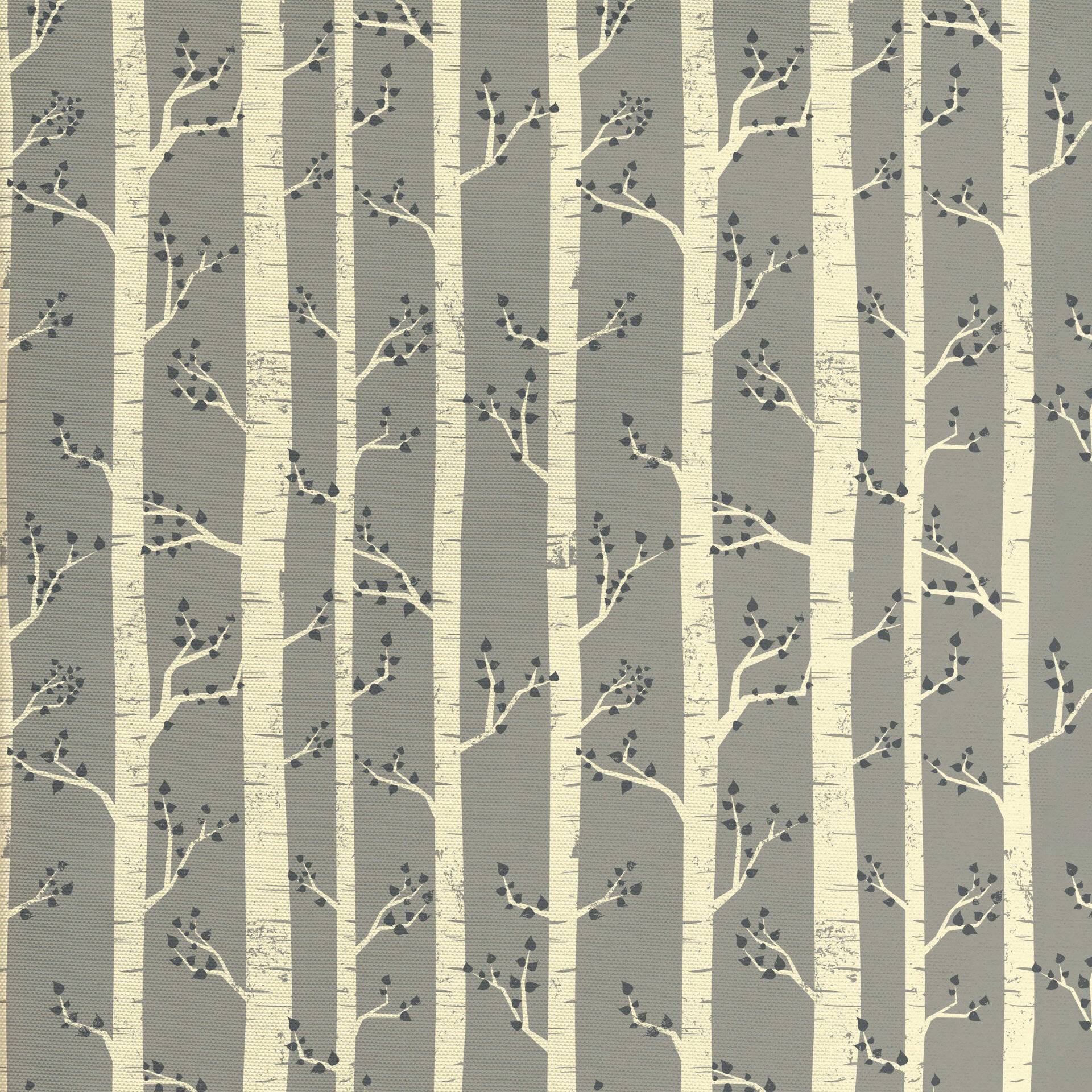 East Urban Home Birch Tree Branches Fabric Wayfair