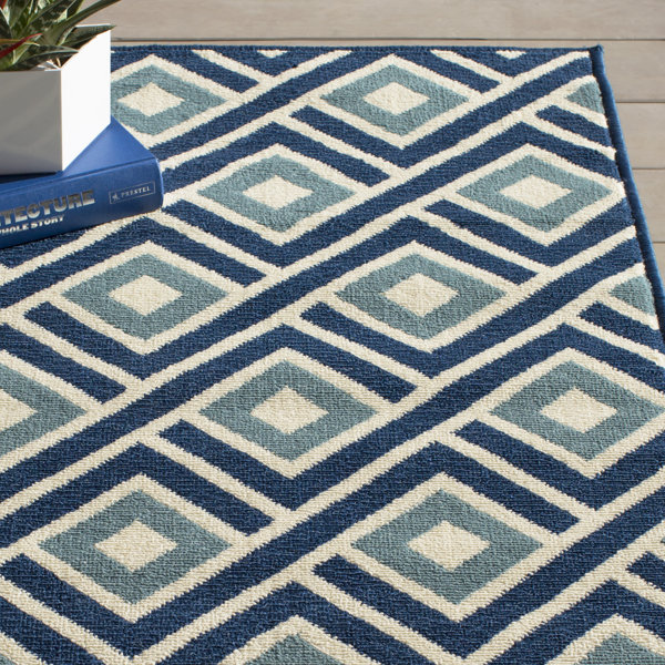 Rahul Blue Indoor/Outdoor Area Rug by Willa Arlo Interiors